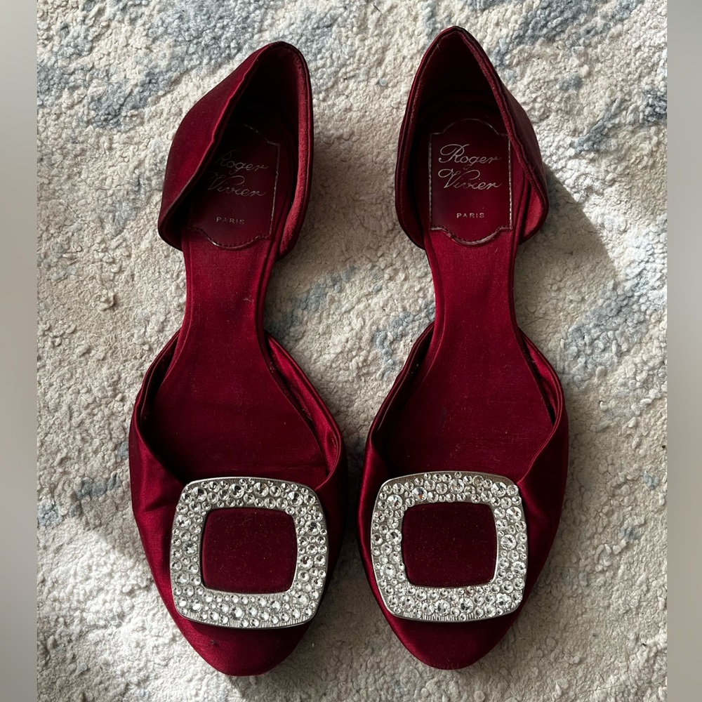 Vintage Roger Vivier Velvet Ballet Flats